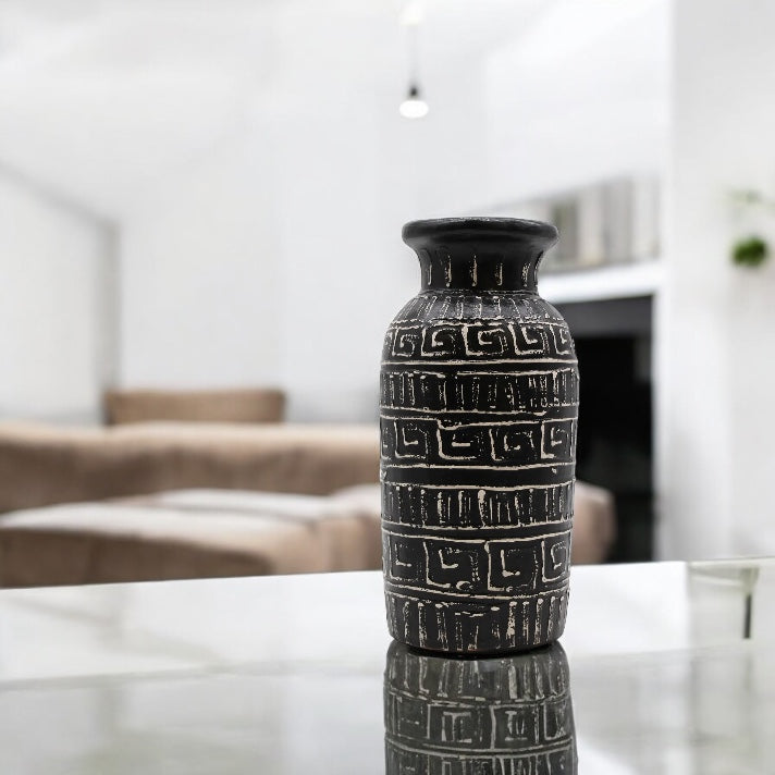 Greek Straight Vase - Chocolate