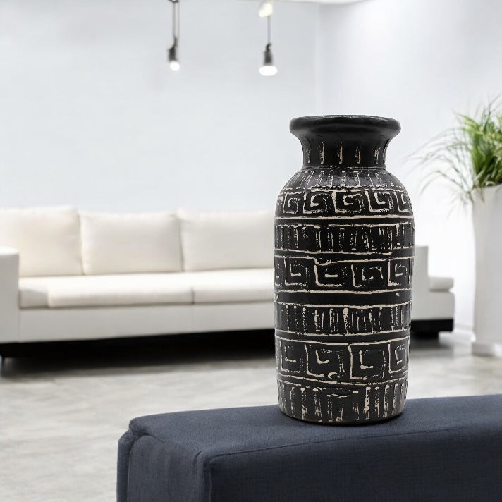Greek Straight Vase - Chocolate