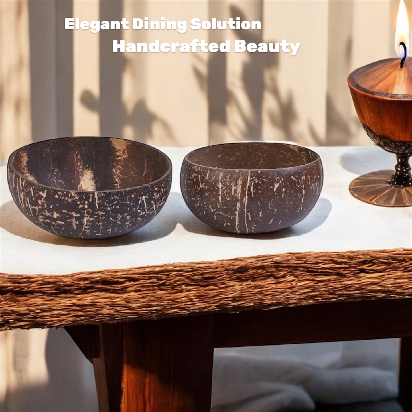 Coconut Bowl, Natural Textured Finish- 2 Sizes