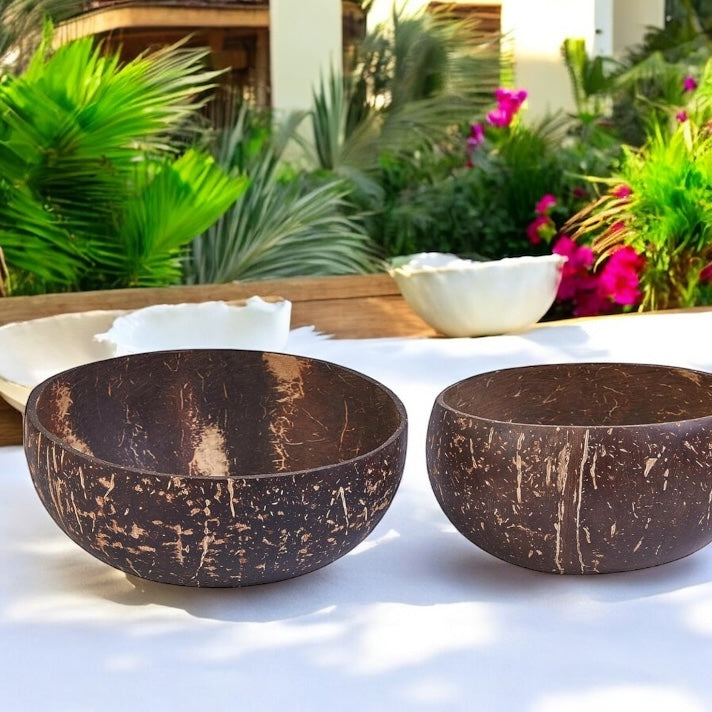 Coconut Bowl, Natural Textured Finish- 2 Sizes