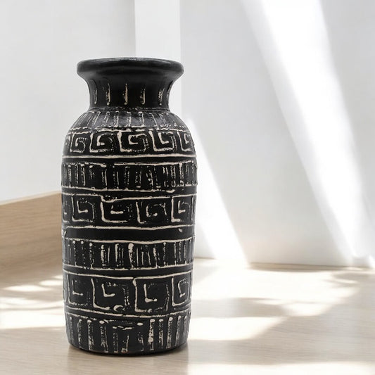 Greek Straight Vase - Chocolate